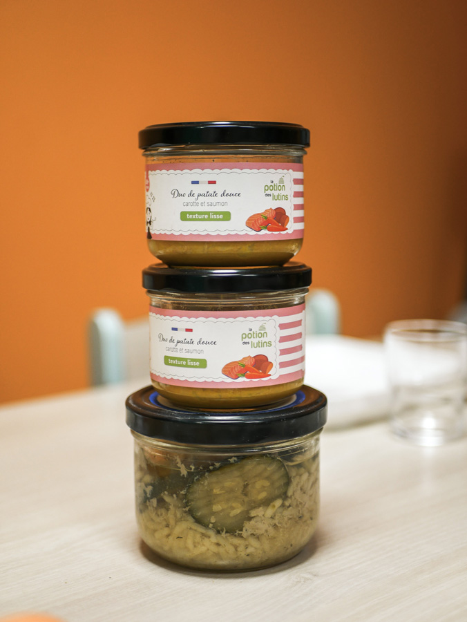 petits pots bio pour bébés de la marque la potion des lutins